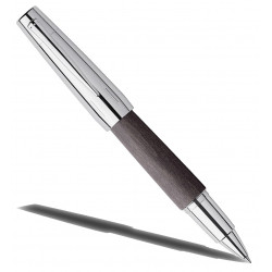 STYLO ROLLER en Bois de poirier et Métal chromé (nuit)