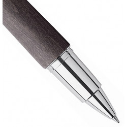 STYLO ROLLER en Bois de poirier et Métal chromé (nuit)