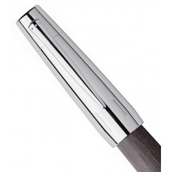STYLO ROLLER en Bois de poirier et Métal chromé (nuit)