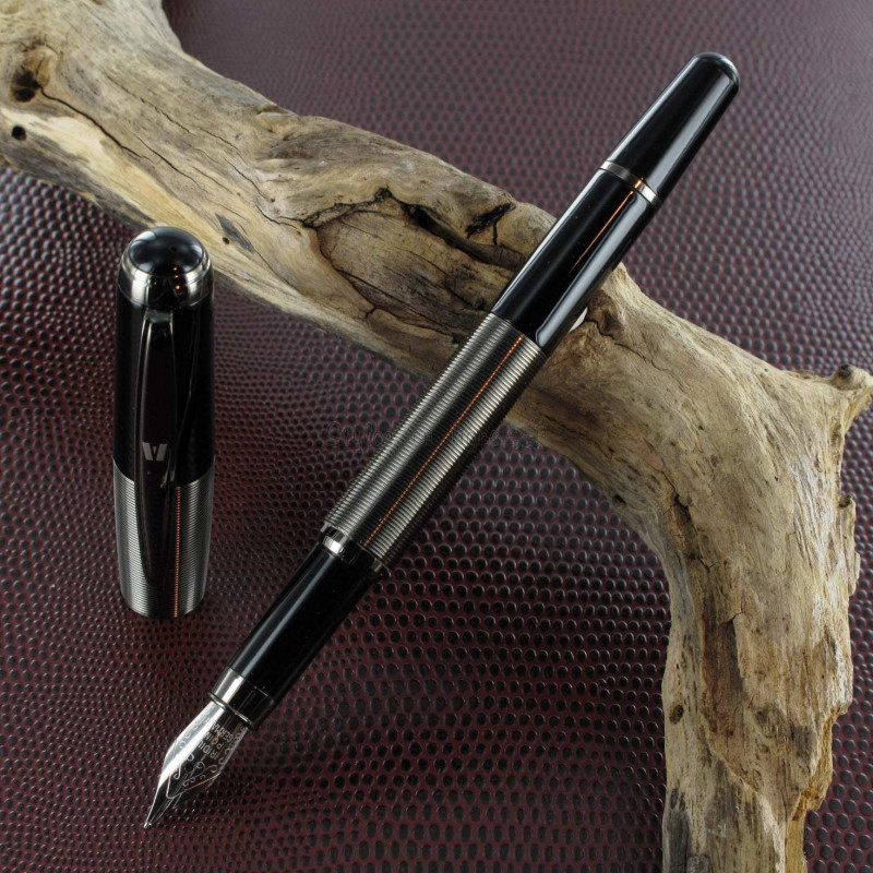 Stylo Plume Vuarnet® "Skipper" Noir Gun Stylo Plume Vuarnet® "Skipper" Noir Gun