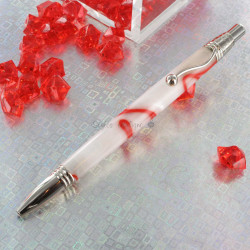 Stylo Bille Jean Pierre Lépine® "INDIGO" Gris Filet Rouge