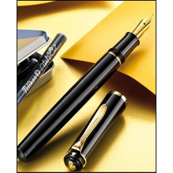 Stylo Plume à cartouches Pélikan® "SOUVERAIN P 200" Noir Finition Or  