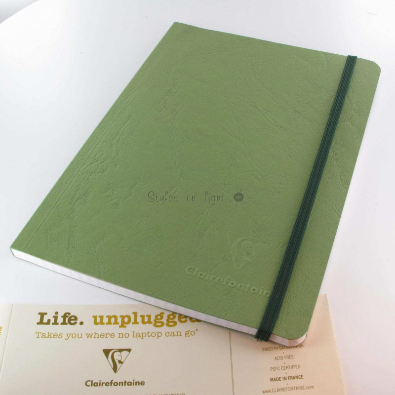Carnet Demi Format Clairefontaine® Age Bag Vert Empire Carnet Demi Format Clairefontaine® Age Bag Vert Empire