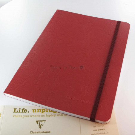 Carnet Demi Format Clairefontaine® Age Bag Rouge Opéra