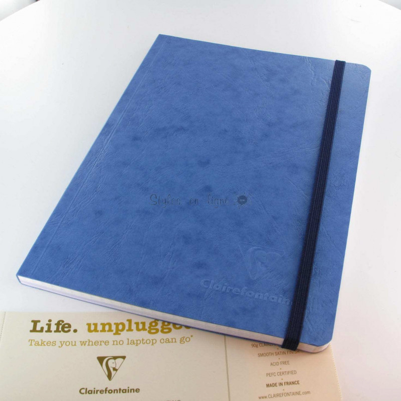 Carnet Demi Format Clairefontaine® Age Bag Bleu Océan Carnet Demi Format Clairefontaine® Age Bag Bleu Océan