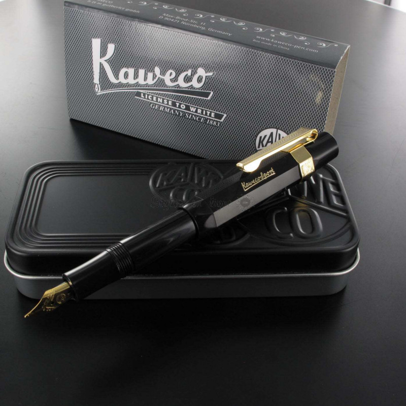 Coffret Stylo Plume Kaweco® Classic Sport Noir doré à l'or 23 carrats Coffret Stylo Plume Kaweco® Classic Sport Noir doré à l'or 23 carrats