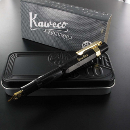 Coffret Stylo Plume Kaweco® Classic Sport Noir doré à l'or 23 carrats