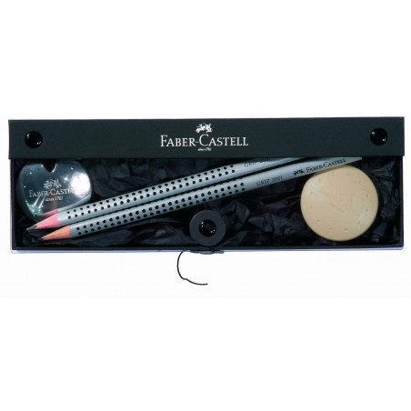 Coffret 2 Crayons graphite FABER CASTELL® "Ovni" Grip