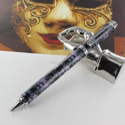 Stylo Bille Enzo Varini® "Ashley" Noir fleuri 