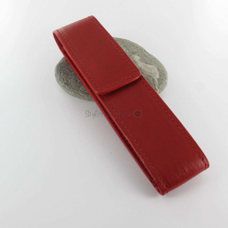 Etui à Stylo Cuir Oberthur® Birmingham Carmin (1 Stylo) Etui à Stylo Cuir Oberthur® Birmingham Carmin (1 Stylo)
