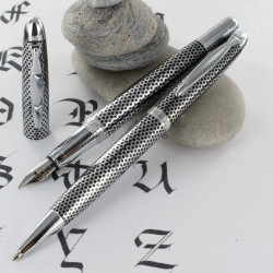 Parure de Stylos Plume & Bille Enzo Varini® "Maggiore iPen2" Pois Noirs