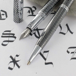 Parure de Stylos Plume & Bille Enzo Varini® "Maggiore iPen2" Pois Noirs