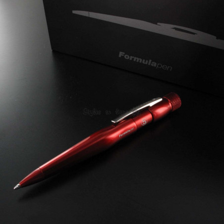Stylo Bille + Portemines Formula Rouge Brossé Mazzuoli®