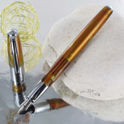 Stylo Plume Recife® Amber Press Slim Gold