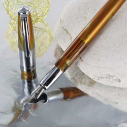 Stylo Plume Recife® Amber Press Slim Gold