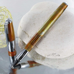 Stylo e-Roller Recife® Amber Press Slim Gold
