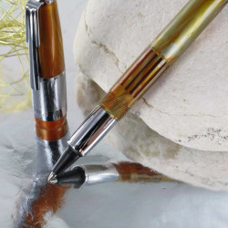 Stylo e-Roller Recife® Amber Press Slim Gold