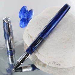 Stylo e-Roller Recife® Amber Press Slim Bleu