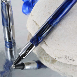 Stylo e-Roller Recife® Amber Press Slim Bleu