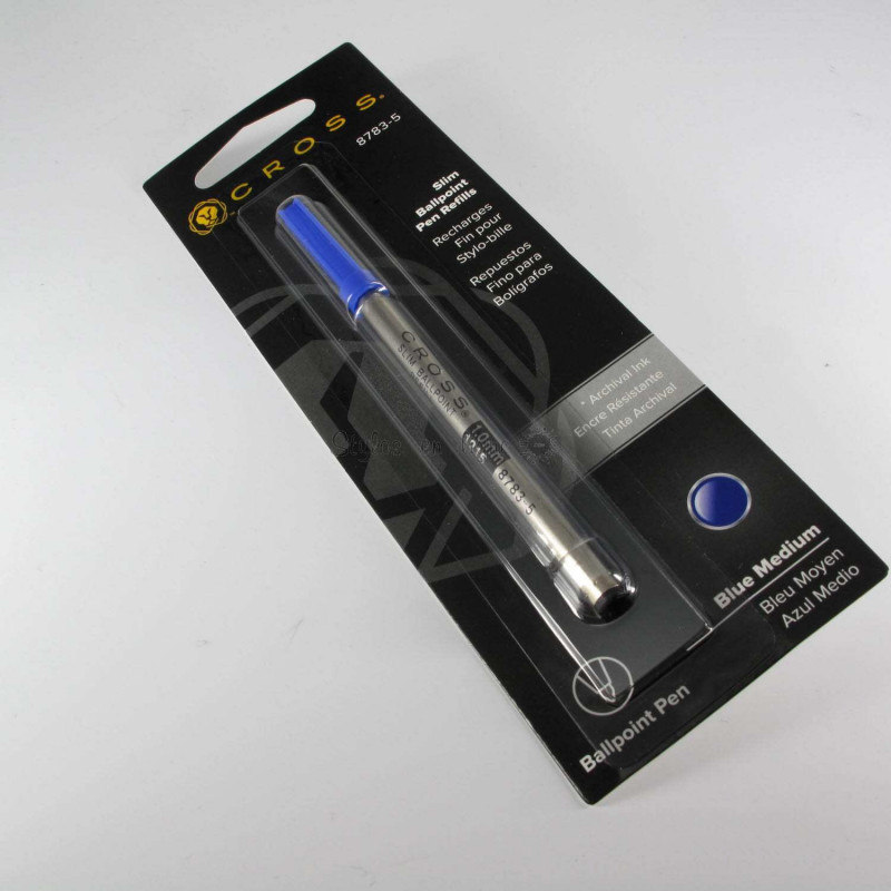 Recharge Bille Slim Cross® Bleue pour stylo roller Classic Century & Click Recharge Bille Slim Cross® Bleue pour stylo roller Classic Century & Click
