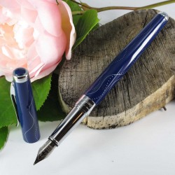 Stylo Plume Oberthur® "Astrée" Laqué Bleu Brillant