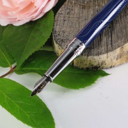 Stylo Plume Oberthur® "Astrée" Laqué Bleu Brillant