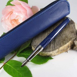 Stylo Plume Oberthur® "Astrée" Laqué Bleu Brillant