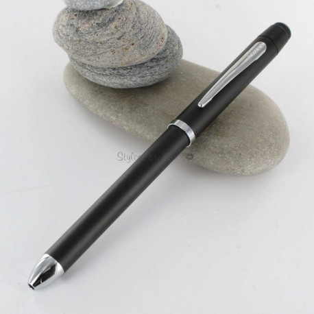 Stylo Multifonctions Cross® Tech3+ Noir Satiné Attributs chromés