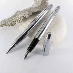 Parure Plume & Bille Cross® "Calais" Chrome