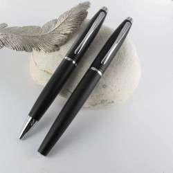 Parure Plume & Bille Cross® "Calais" Noir Mat