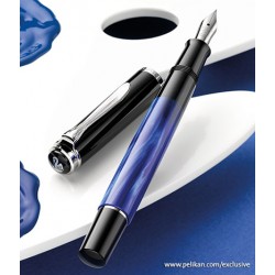 Stylo Plume Pélikan® "Classic 205" Bleu Marbré à piston et plume acier