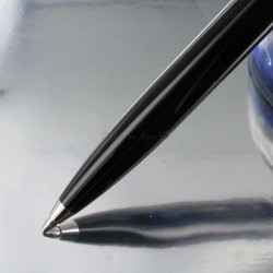 6"SOUVERAN 405" STYLO BILLE NOIR/BLEU attributs plaqués argent