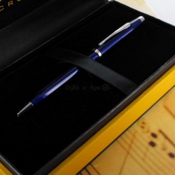 Stylo Bille Cross® Century II Précieux Laque Bleue & Rhodium