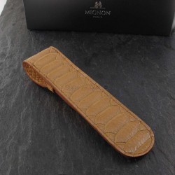 Etui à Stylos Cuir Mignon® Python Métal Cuivre (1 stylo)