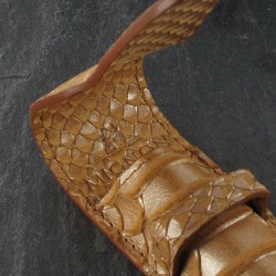Etui à Stylos Cuir Mignon® Python Métal Cuivre (1 stylo)