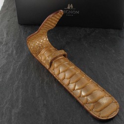 Etui à Stylos Cuir Mignon® Python Métal Cuivre (1 stylo)
