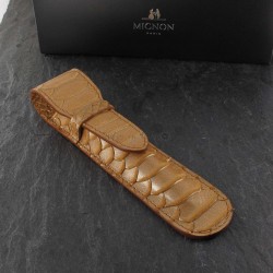Etui à Stylos Cuir Mignon® Python Métal Cuivre (1 stylo)