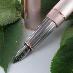 Stylo Plume Oberthur "Joy" Rose cuivré + étui offert