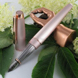 Stylo Plume Oberthur "Joy" Rose cuivré + étui offert