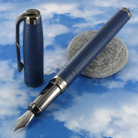 Stylo Plume Oberthur® "Méridien" Bleu Mat Stylo Plume Oberthur® "Méridien" Bleu Mat