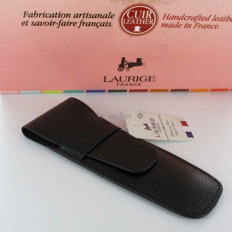 Etui Cuir Laurige® Noir 2 Stylos Etui Cuir Laurige® Noir 2 Stylos