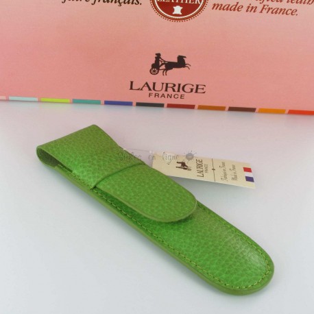 Etui Cuir Laurige® Pistache 1 Stylo Etui Cuir Laurige® Pistache 1 Stylo