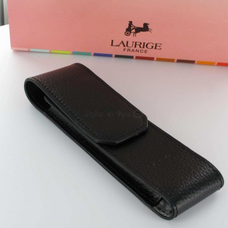 Etui Cuir Laurige® Noir 2 Stylos Aimanté Etui Cuir Laurige® Noir 2 Stylos Aimanté
