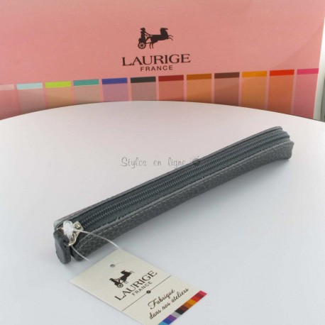 Etui-Trousse Cuir Laurige® Gris Etui-Trousse Cuir Laurige® Gris
