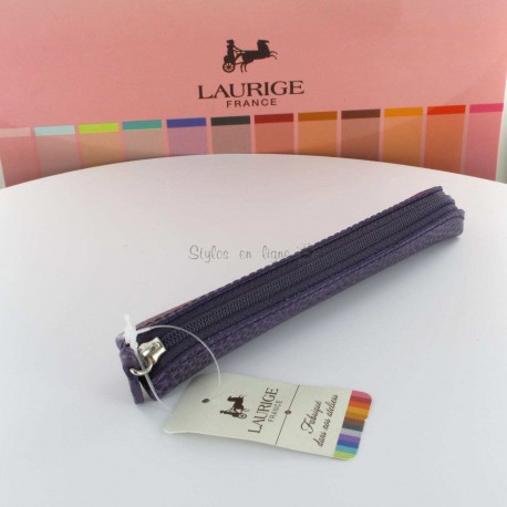 Etui-Trousse Cuir Laurige® Violine Etui-Trousse Cuir Laurige® Violine