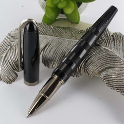Stylo Roller Oberthur® "Jupiter" Noir Guilloché