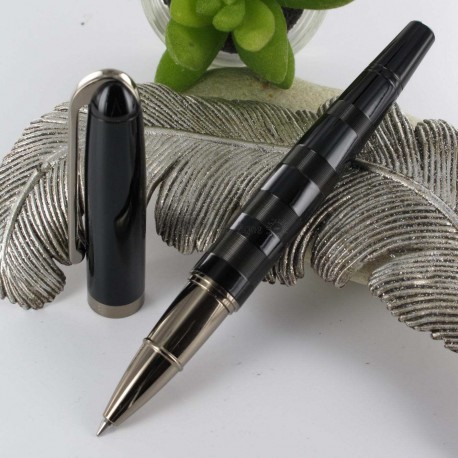 Stylo Roller Oberthur® "Jupiter" Noir Guilloché