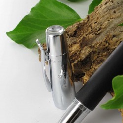 STYLO ROLLER en Bois de poirier et Métal chromé (nuit)