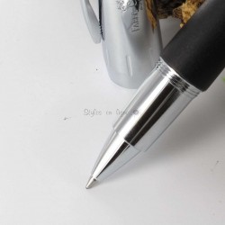 STYLO ROLLER en Bois de poirier et Métal chromé (nuit)