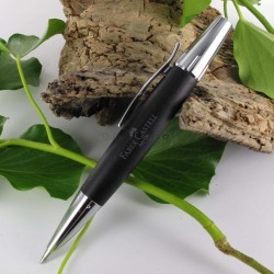 Collection "E-MOTION" Bois poirier et métal chromé STYLO-BILLE nuit